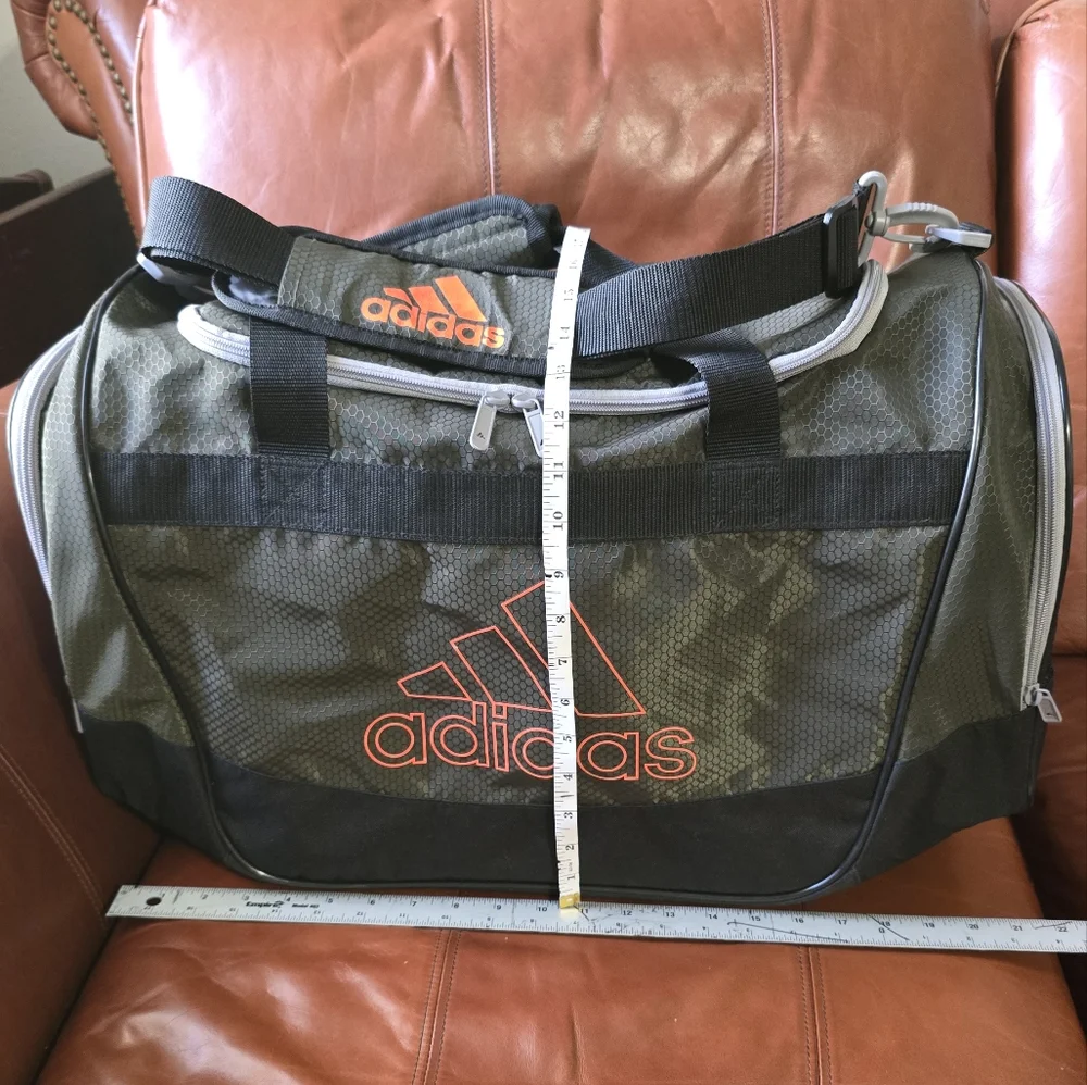 Adidas Green and Black Men's Duffel Bag